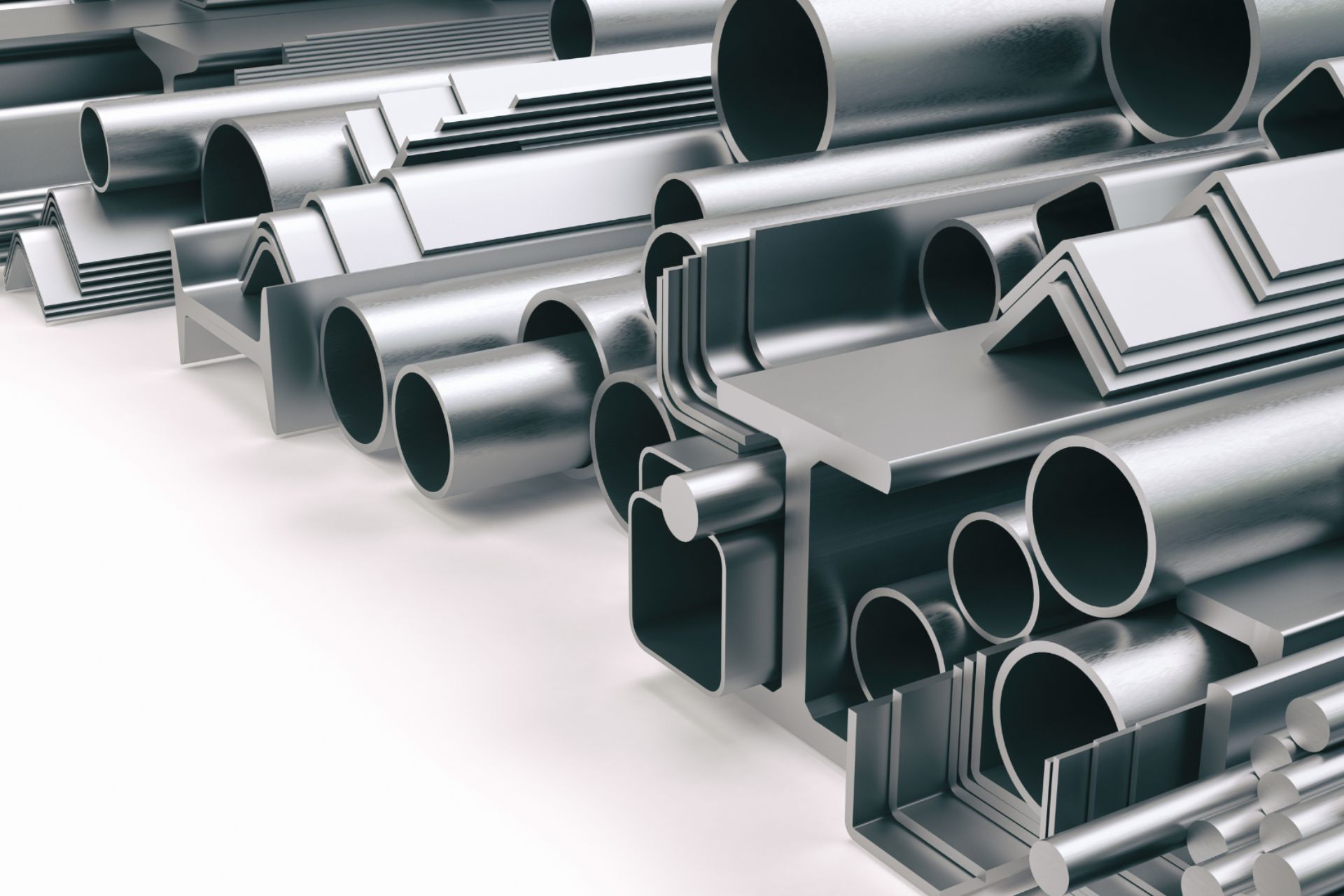 Image displaying a variety of aluminium profiles available for furniture and interior applications.